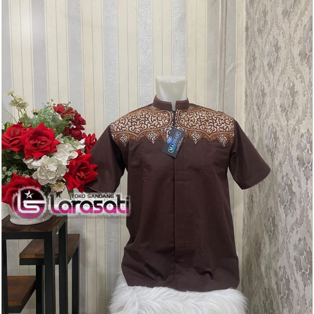 baju taqwa MAJIDAH lengan pendek/Koko kekinian/