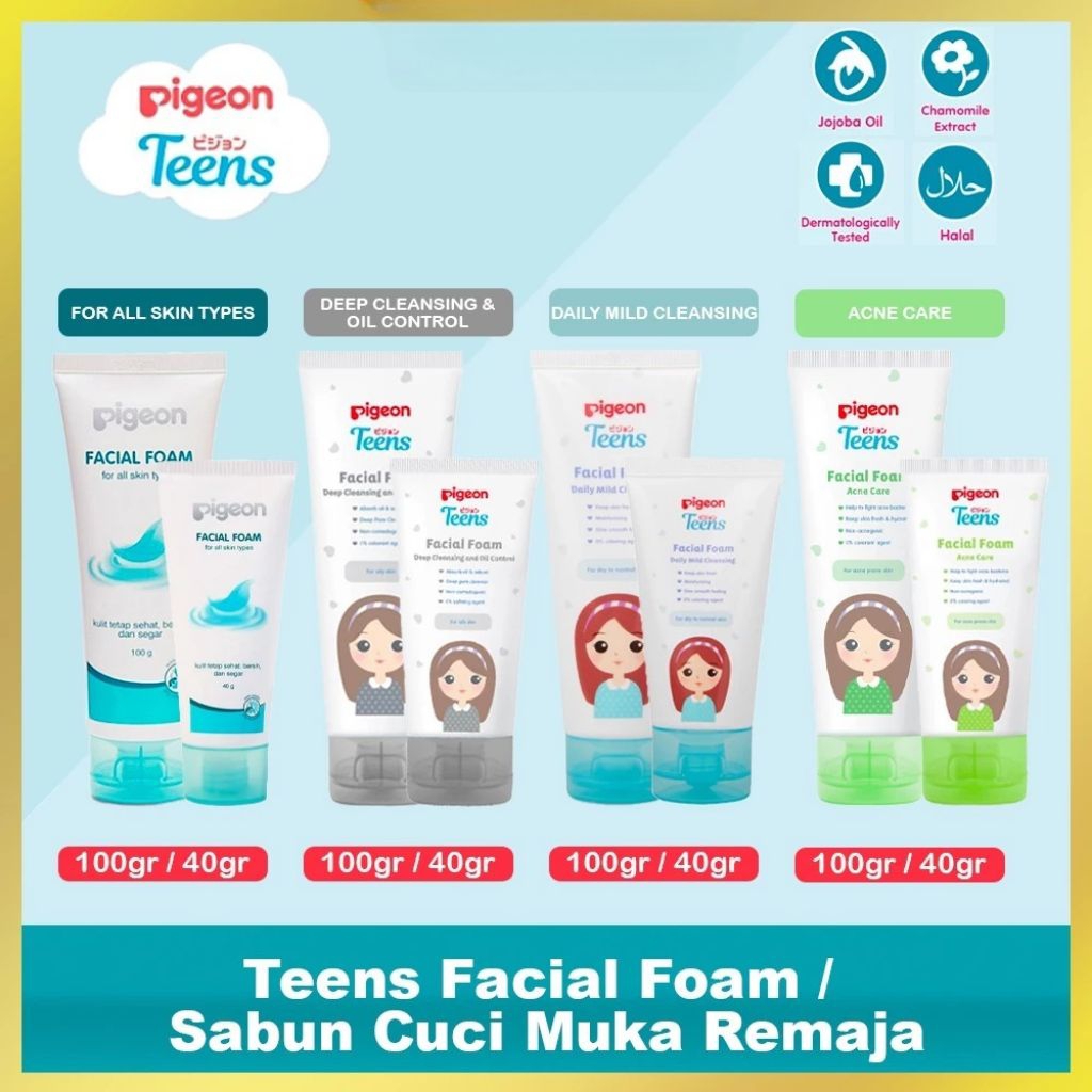 Pigeon Teens Facial Foam - Sabun Cuci Muka Anak Remaja