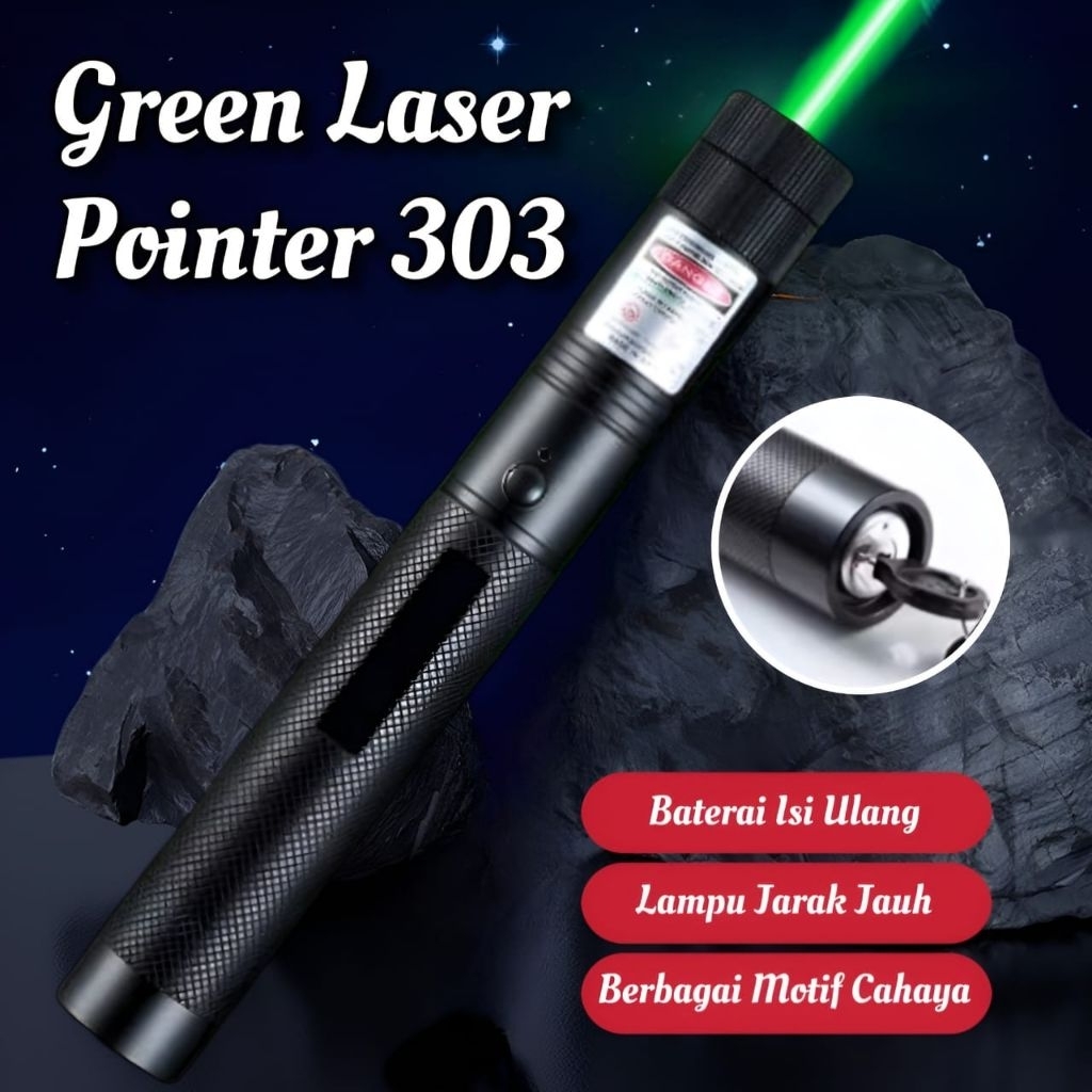 LASER 303 / LASER PRESENTASE / LASER HIJAU / GREEN LASER 303•GT.Olshop•