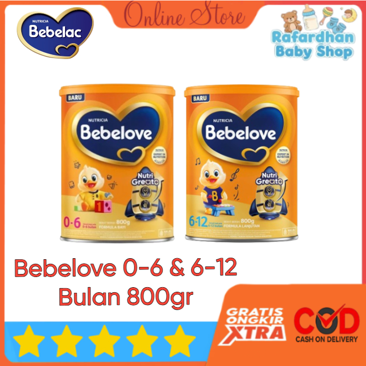BEBELOVE 0-6 & 6-12 Bulan Susu Untuk Anak 800gram