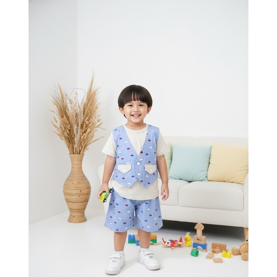 Setelan Anak laki-laki Tuxedo Motif