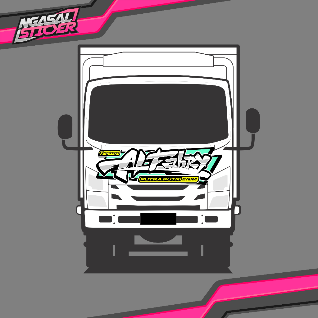 Stiker Variasi Kabin Depan Truk GIGA, CANTER, HNO, DYNA