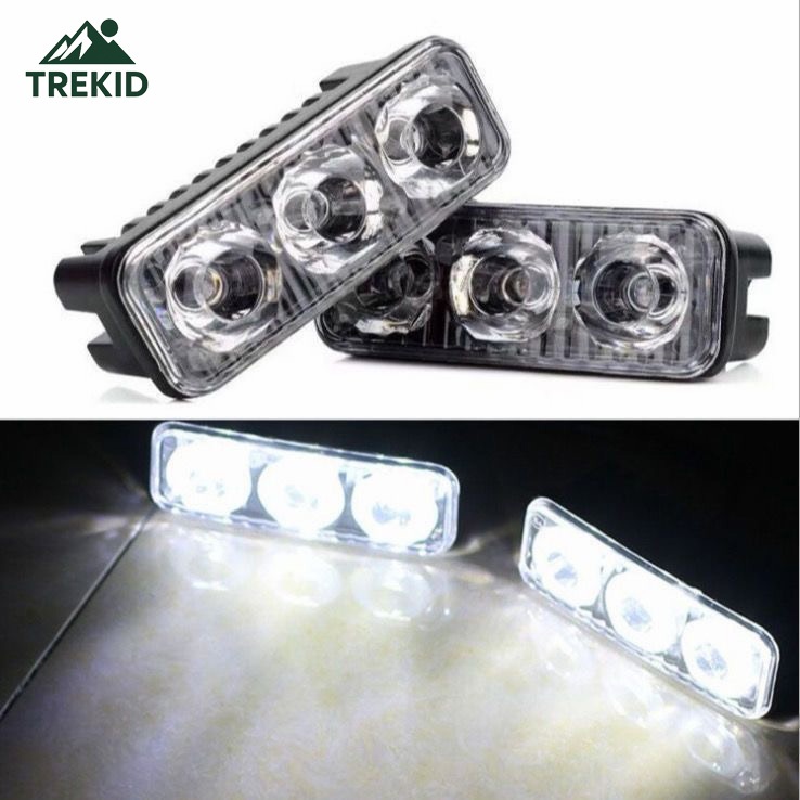 Lampu Sorot Motor CREE 3 Mata 12V / Lampu Kabut Worklight LED Super Terang