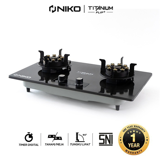 Kompor Tanam NIKO KOMPOR GAS TANAM 2 TUNGKU & LIPAT TITANIUM FLIP PLUS
