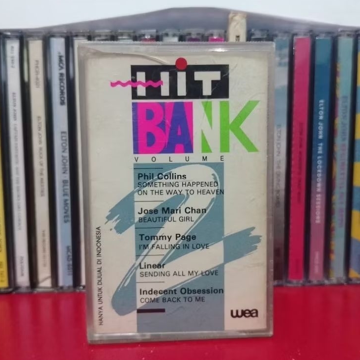 Kaset Pita Indo Barat Original Hit Bank Vol.2 Kompilasi Phil Collins Jose Mari Chan Tommy Page Steel