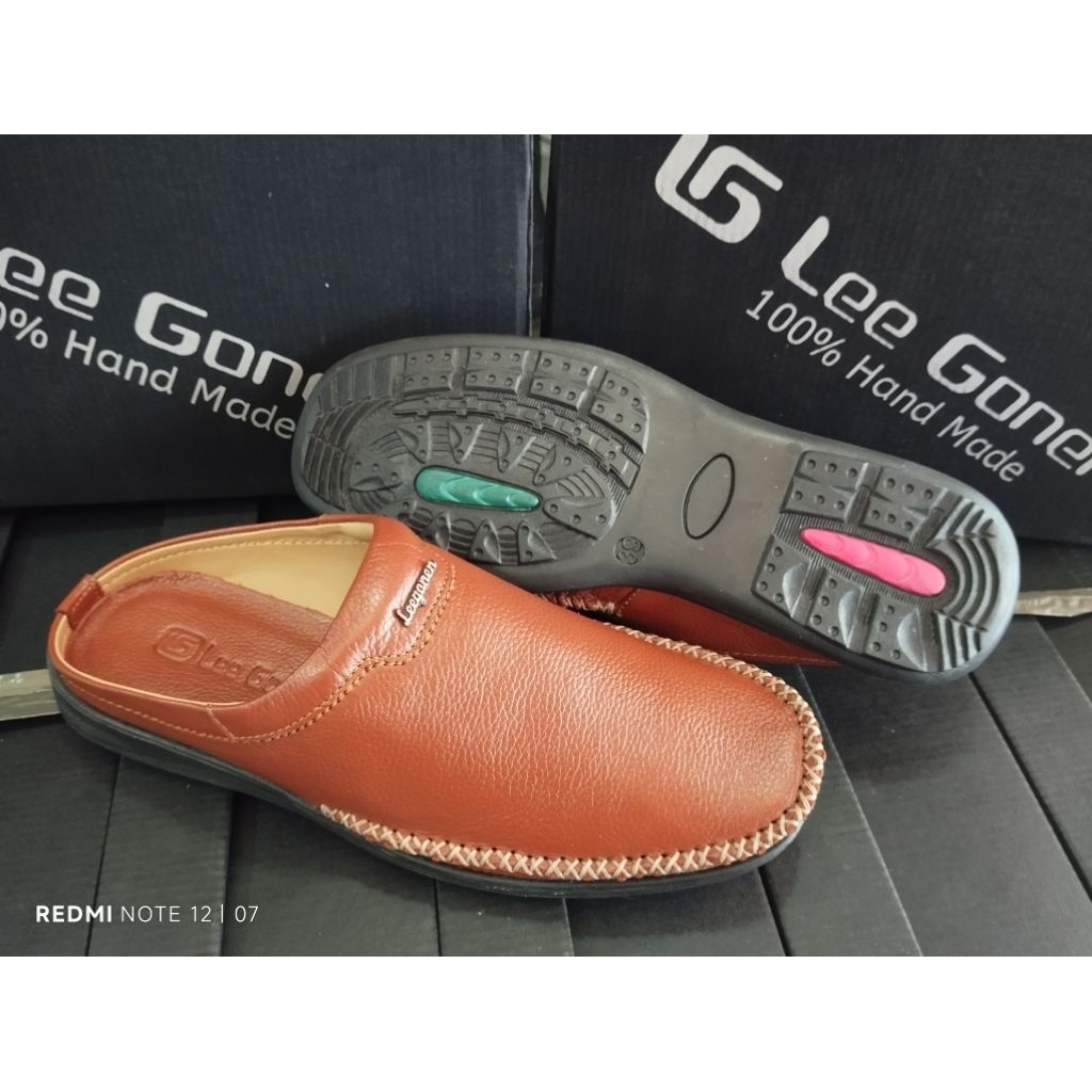 sepatu sendal bustong kulit asli merk lee gonen 04