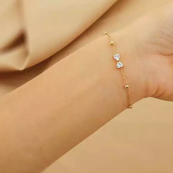FORGOODS - Gelang Wanita Korea Pita Emas Simple Elegant