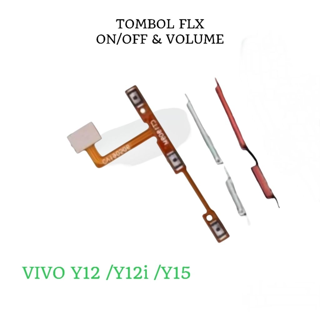 Flexible On Off Volume Vivo Y12 / Y12i / Y15 Original – Tombol Power Saklar Volume Button Sparepart 