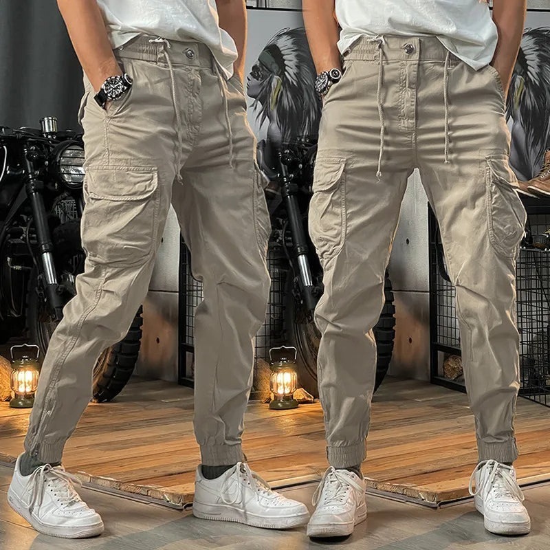 Celana Jogger Cargo Pria Panjang / Celana Cargo Panjang Pria combat cream