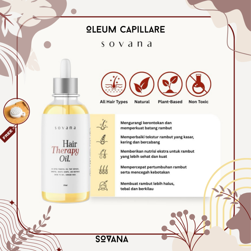 Hair Therapy Oil - SOVANA | Infused Rosemary Oil Hair Oil Perawatan Rambut Rontok