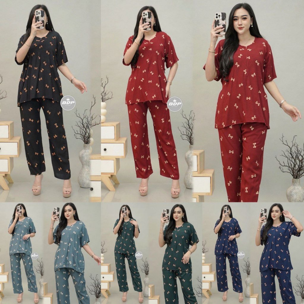 Setelan Piyama Baju Tidur Arab | Piyama Arab Resleting Depan | One Set Rayon
