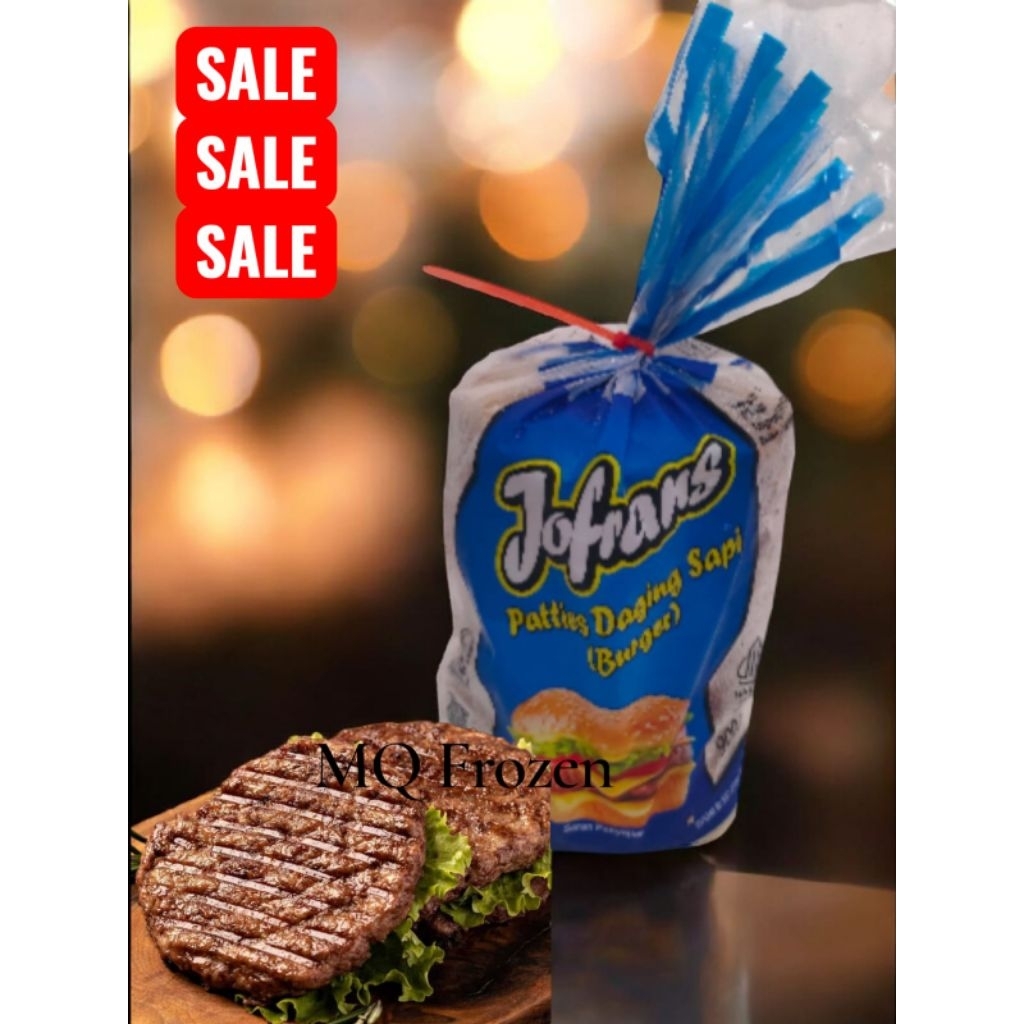 Jofrans Beef Patties 900 gr 15pcs | patties jofrans |jofrans daging burger | jofrans daging sapi bur