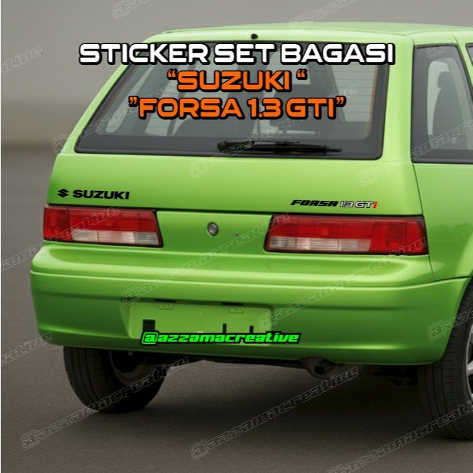 Stiker Bagasi Suzuki Forsa 1.3 GT Sticker For Suzuki FORSA