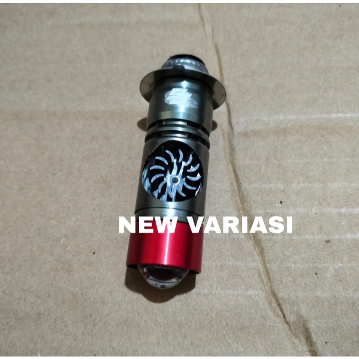 Lampu Utama Motor H6 Laser + Kipas Jauh Dekat Putih Kuning - Led Laser H6 Bebek Matic Universal lamp