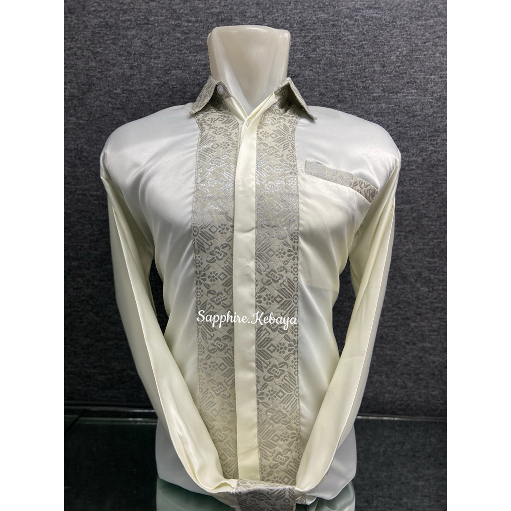 Kemeja Songket Satin Velvet (ada furing)