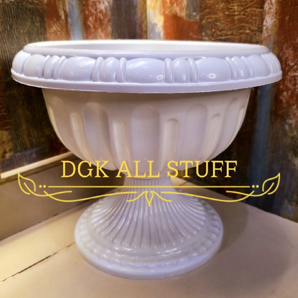 Pot Bunga Piala Kaki Pendek Kecil Shalom Shallom Tampung Air Lavender Teratai Plastik Estetik Aesthe