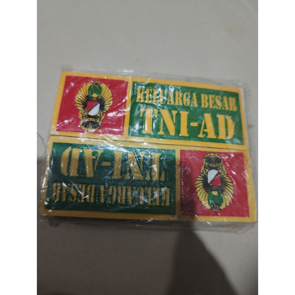 stiker embos tni ad/ plat no tni ad/ stiker timbul tni ad