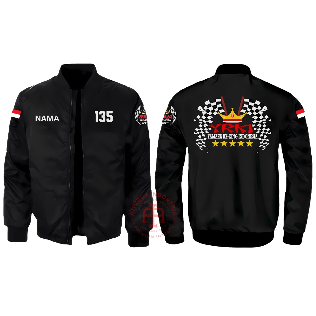 Jaket Bomber Rx King 135 Yrki Hitam Premium Gratis Nama