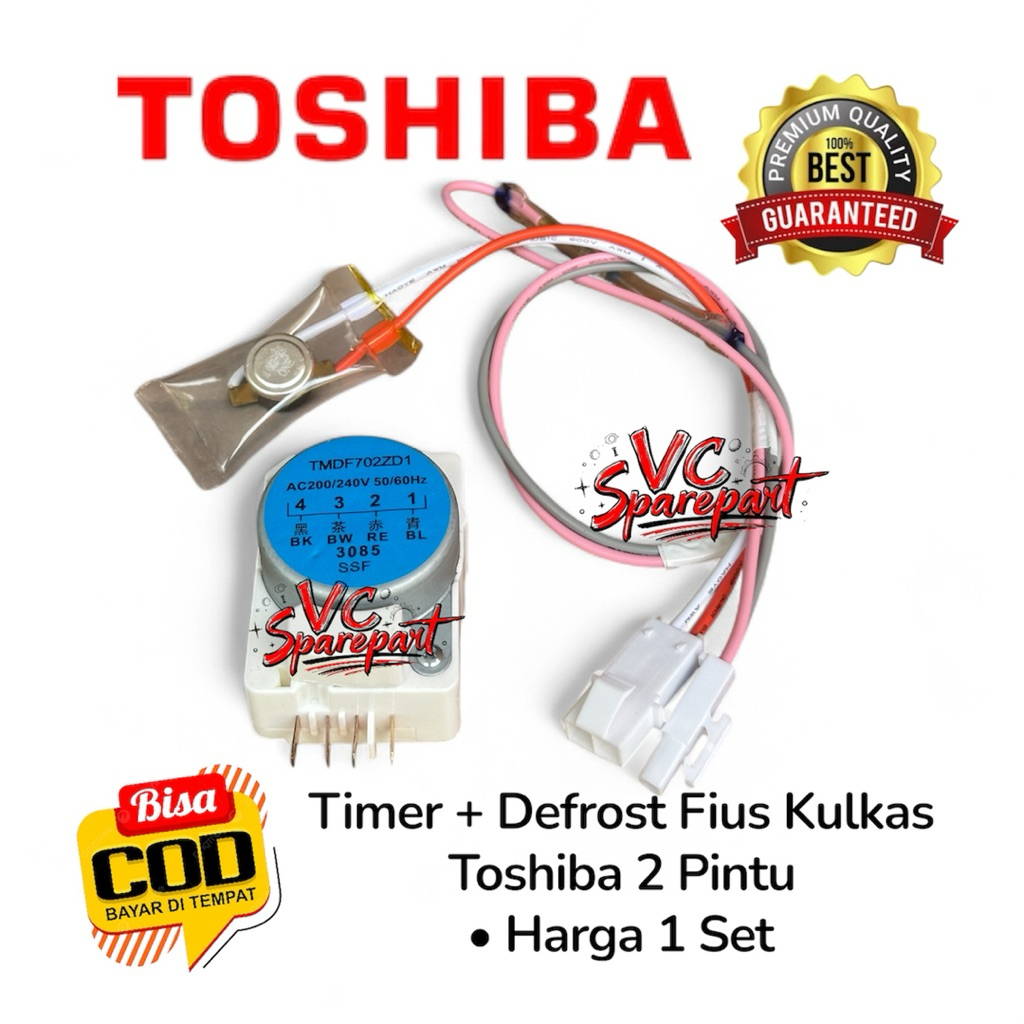TIMER DEFROST BIMETAL FUSE KULKAS AQUA 2 PINTU 1 SET