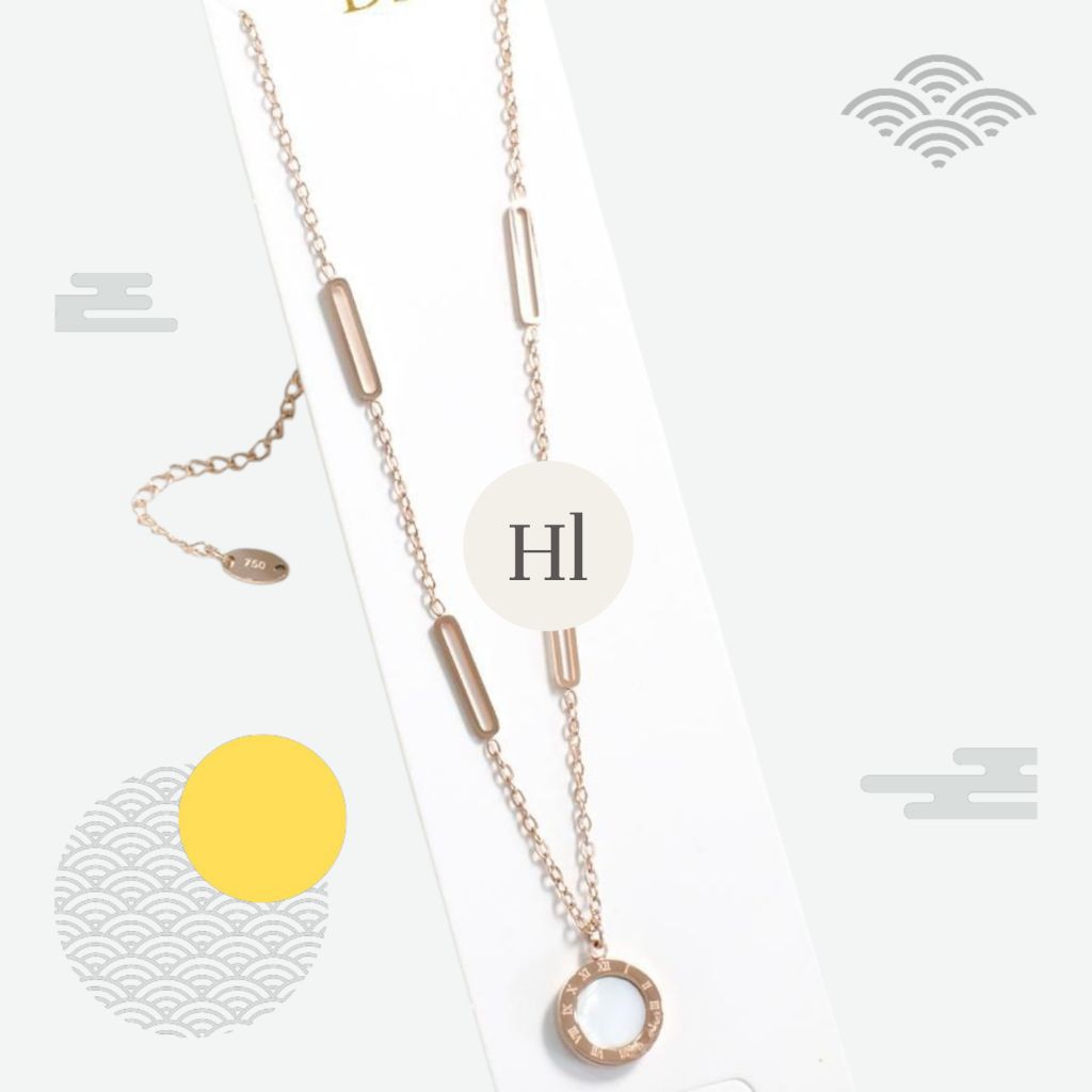 kalung wanita titanium liontin anti karat - KT500