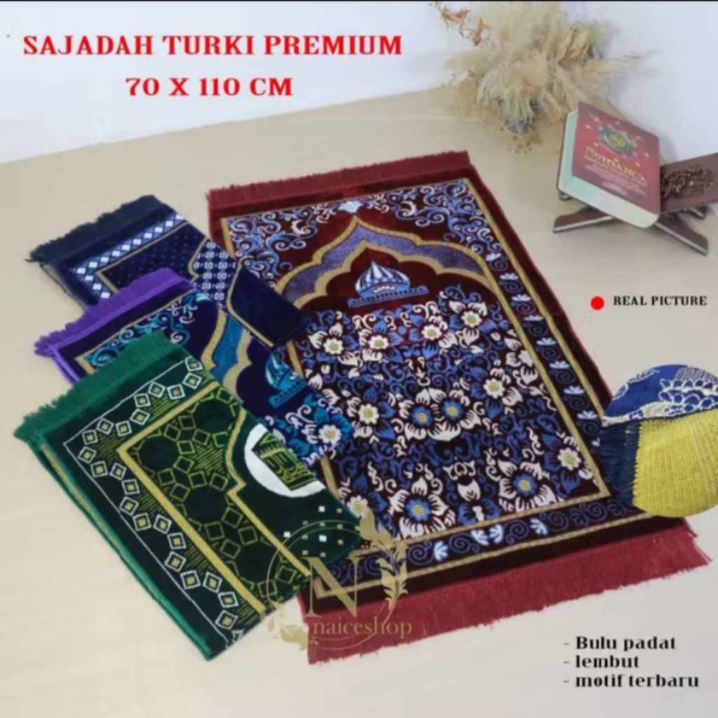 SAJADAH ALIF GOLD / SAJADAH ALIF TURKEY / SAJADAH ALIF BESAR