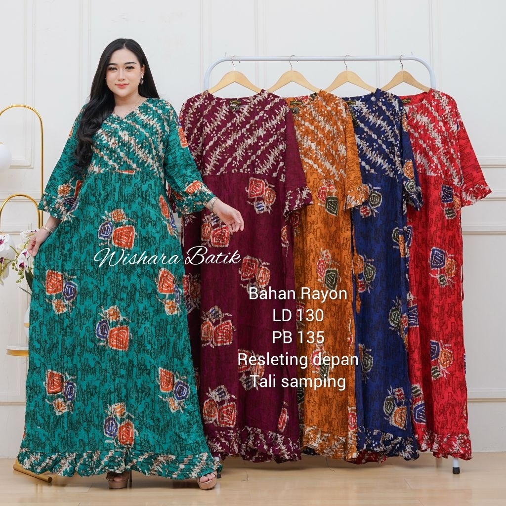 Wishara Batik - Longdress Jumbo LD 130 Busui Daster Batik Pekalongan