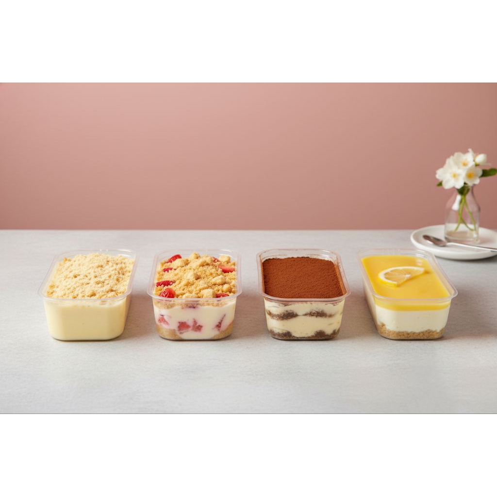 Chatish Dessert Kekinian | Banana Pudding, Tiramisu, Lemon Cheesecake, Strawberry Pudding | Fresh & 