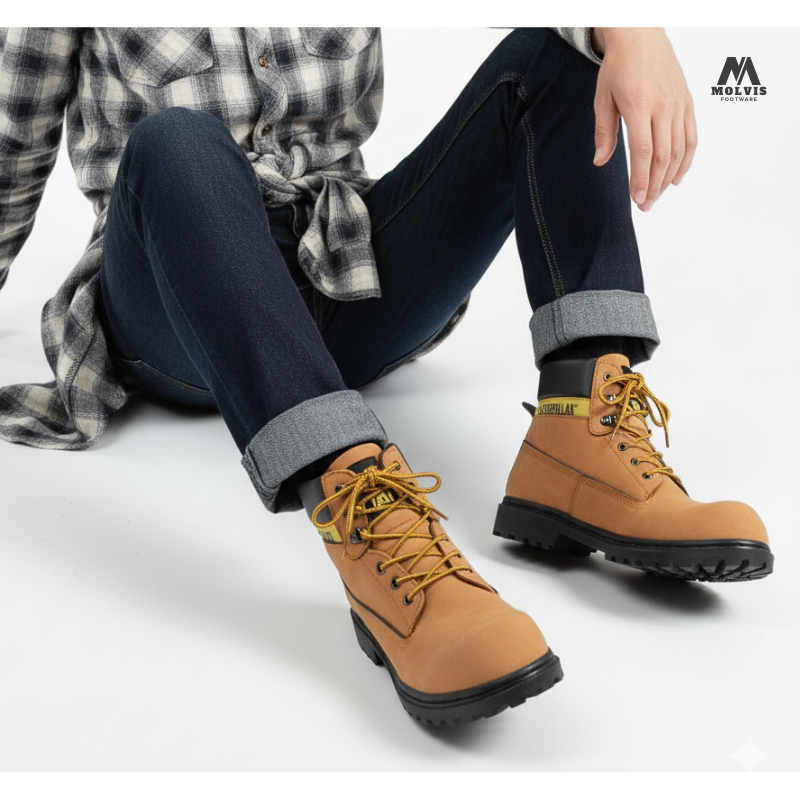 Best Sale Sepatu Safety Boots Pria Caterpillar High Quality - Sepatu Boots Sby Tinggi - Sepatu