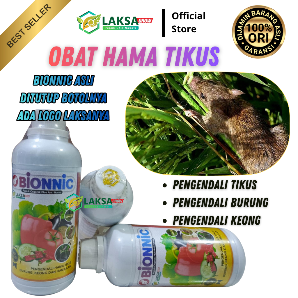 PROMO BIONNIC Pengendali Hama Tikus - Obat Racun Tikus - Obat Hama Pembasmi TIKUS untuk Semua Tanama