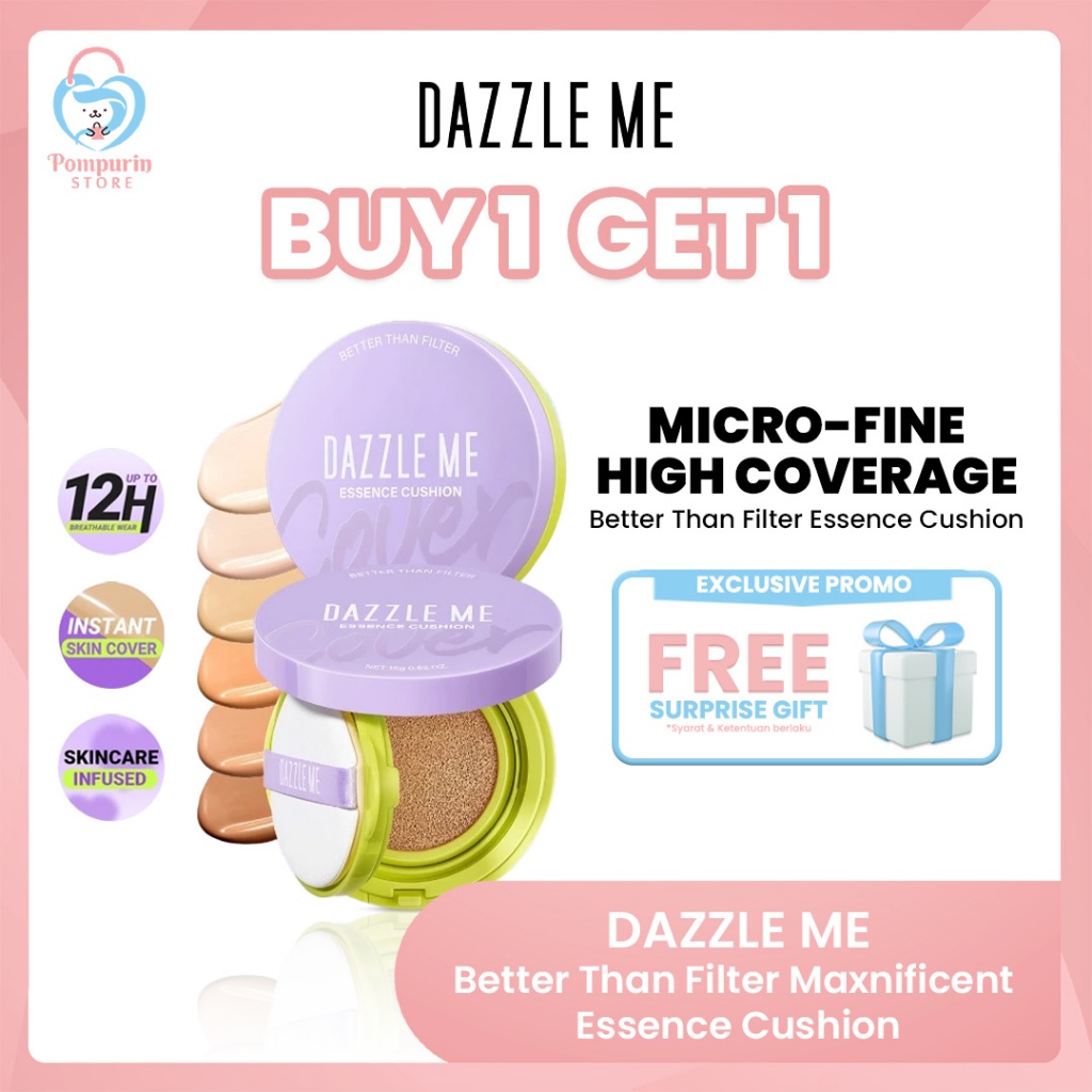 Dazzle Me Better Than Filter Maxnificent Essence Cushion 15gr - Essence Cushion - Tahan 12 Jam - One