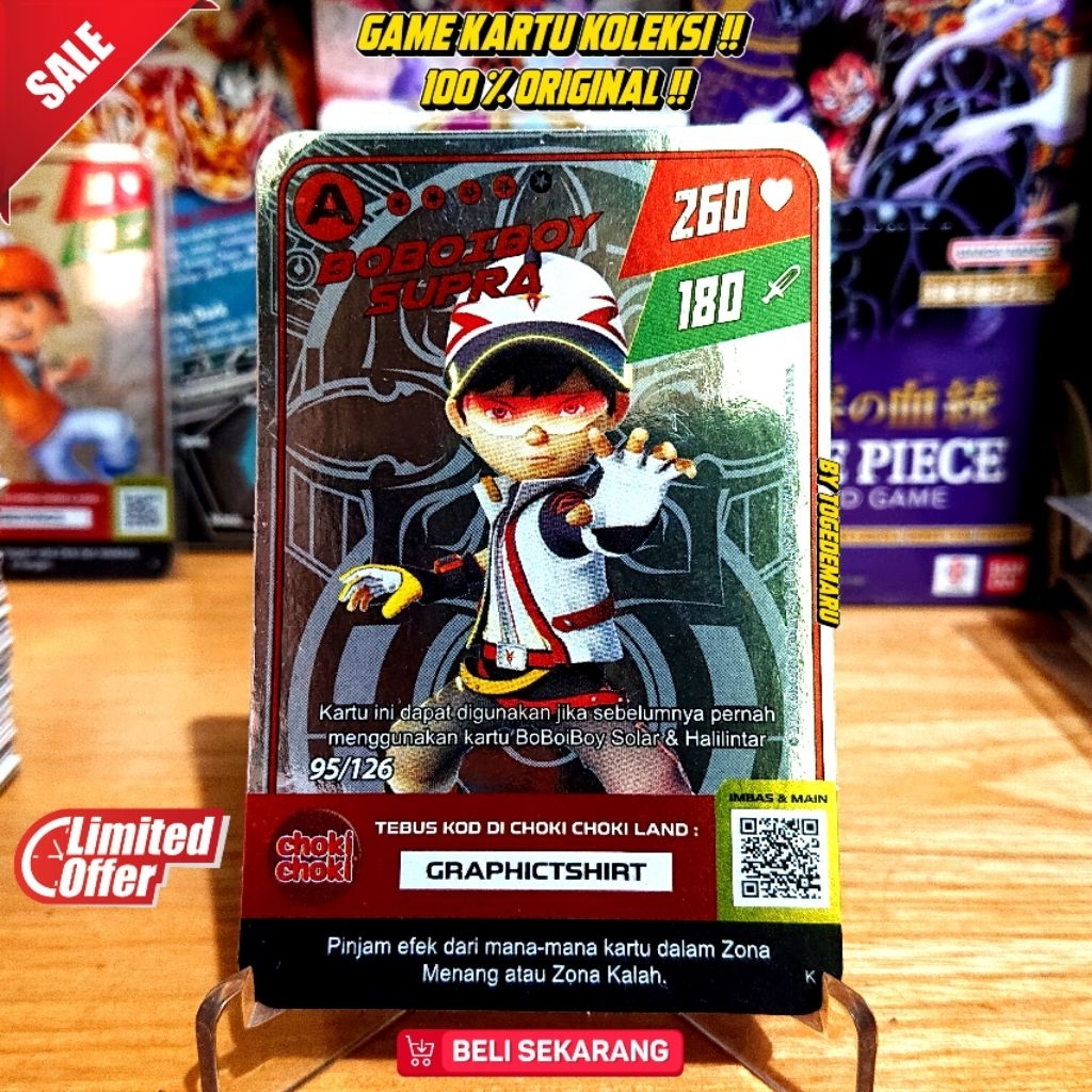 Kartu Boboiboy Choki Choki Kartu Boboiboy Supra A - Hologram