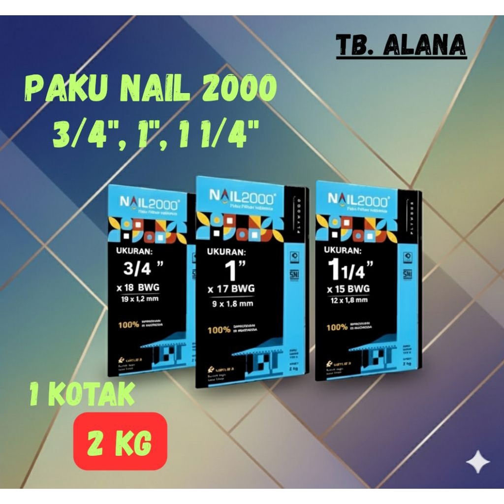 Paku Triplek / Plywood Biru Nail 2000.