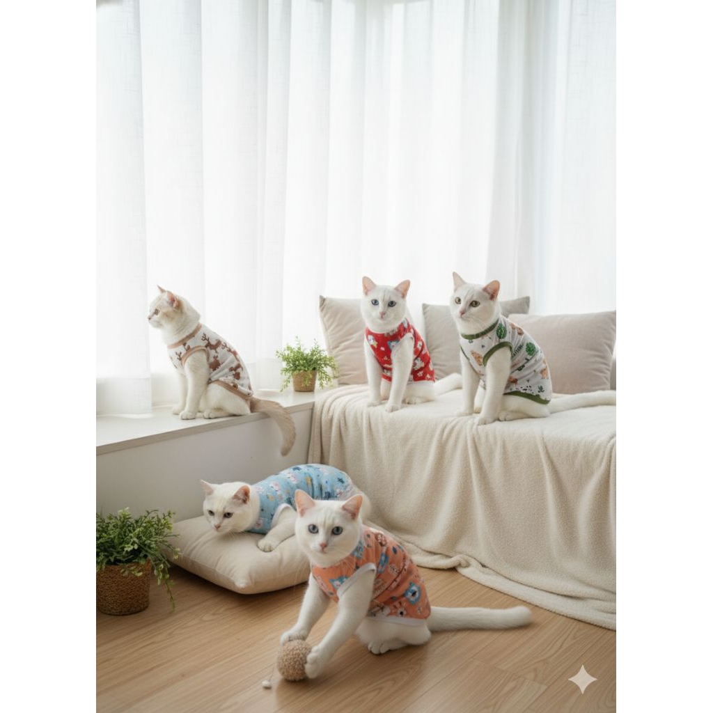 NVA kaos kucing/kaos kucing motif/kaos lucu