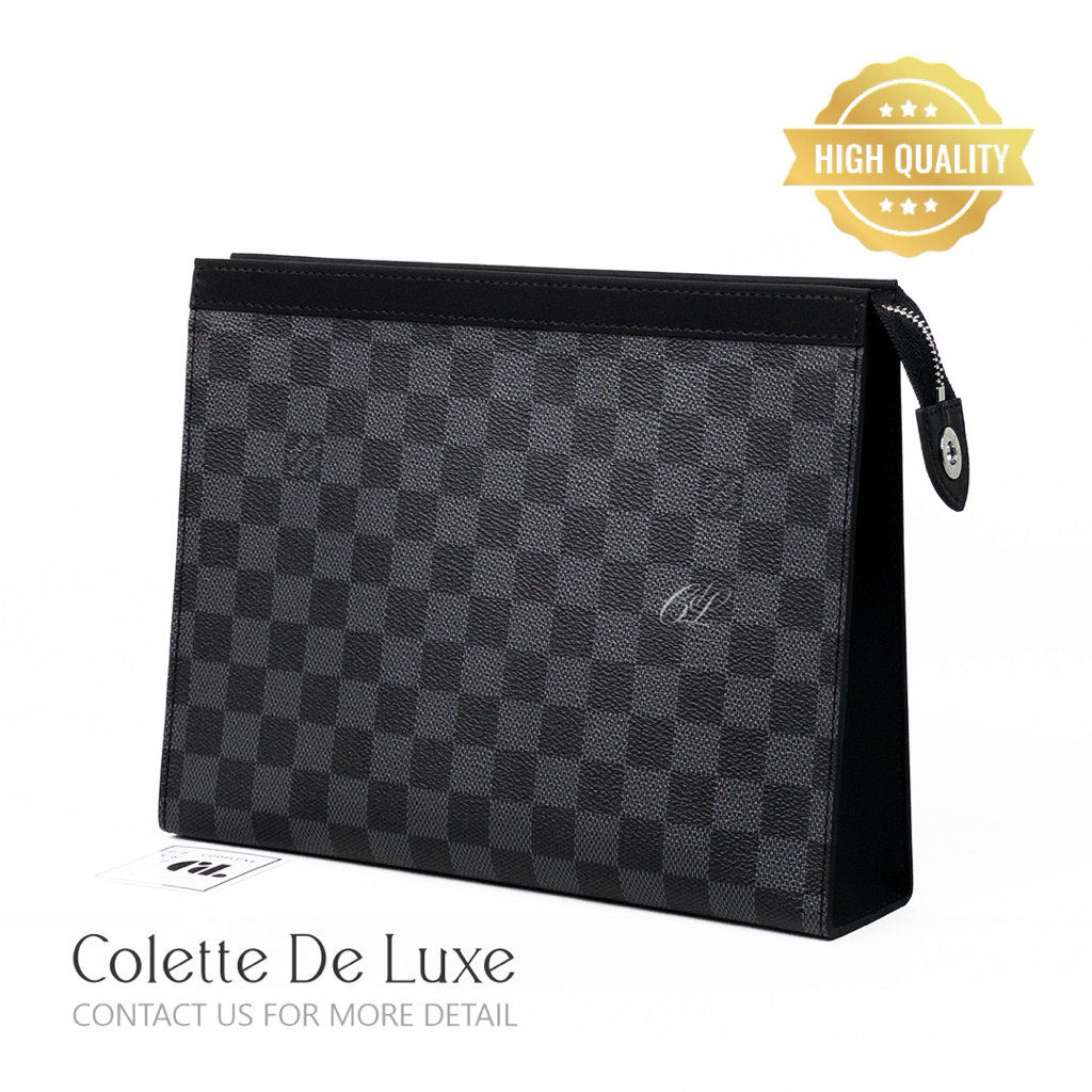 [CODELUXE] Pochette Voyage in Damier Graphite SHW