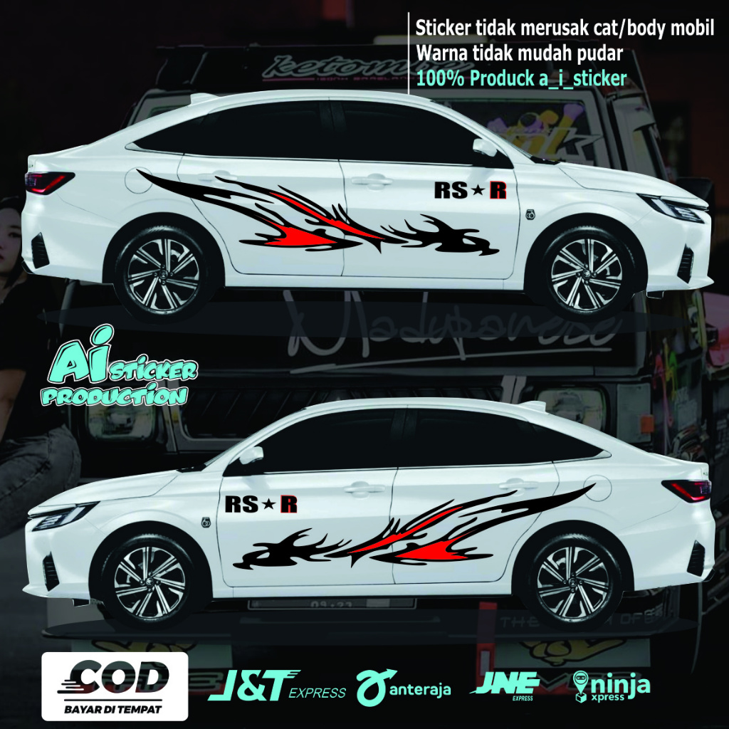 PROMO stiker Mobil sticker mobil stripe list mobil sedan sedan sedan TERBARU