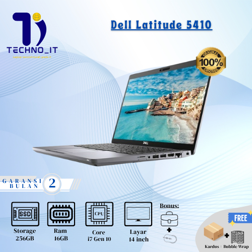 Laptop 14 inch Dell Latitude 5410 core i7 Gen 10 Ram 16GB SSD 256GB