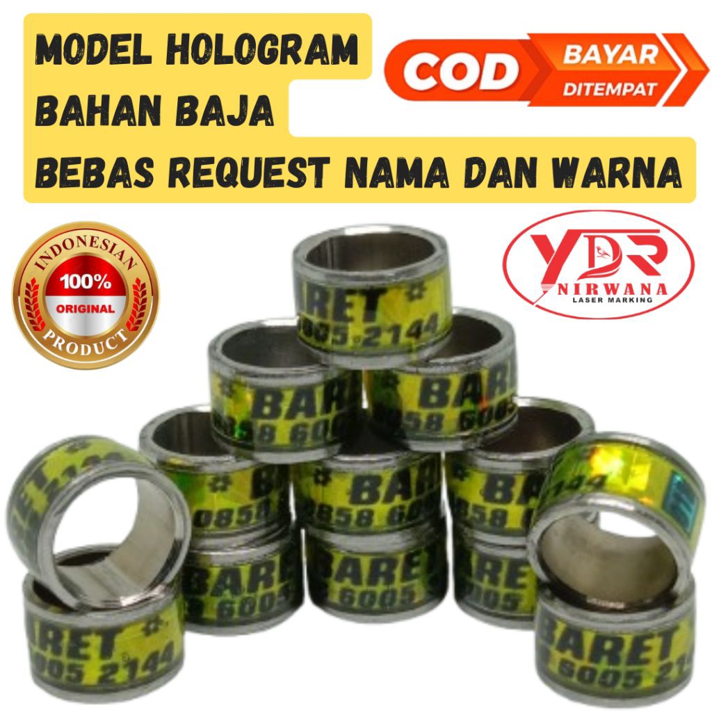 RING MERPATI BAJA CUSTOM NAMA