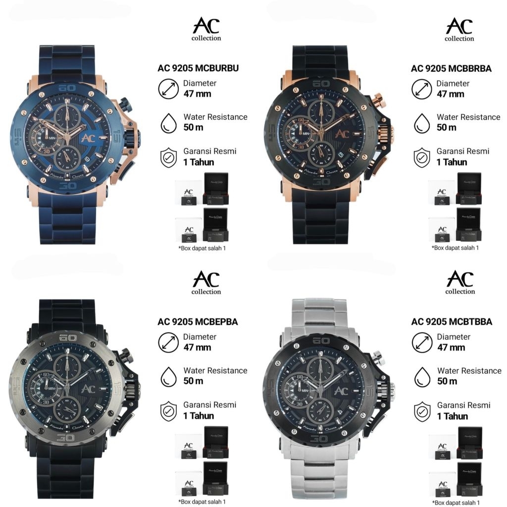 Jam Tangan Pria Alexandre Christie AC 9205 9205 Original