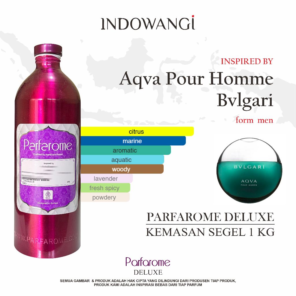 Bibit Parfum Aqua Pour Homme Parfarome Deluxe Kemasan Segel 1kg