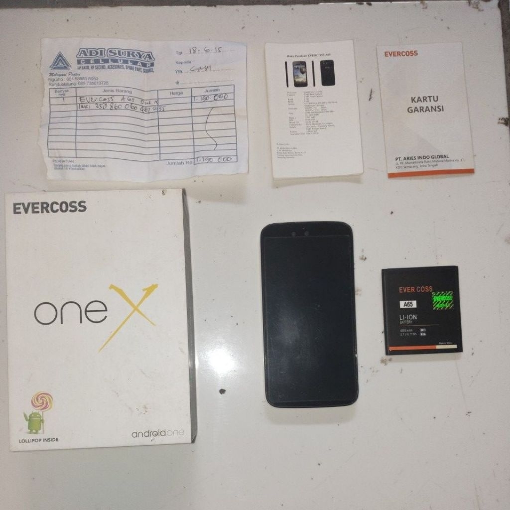 EVERCOSS A65 ANDROID ONE 1/8 FULLSET GAMBLING SECOND (Baca Deskripsi)