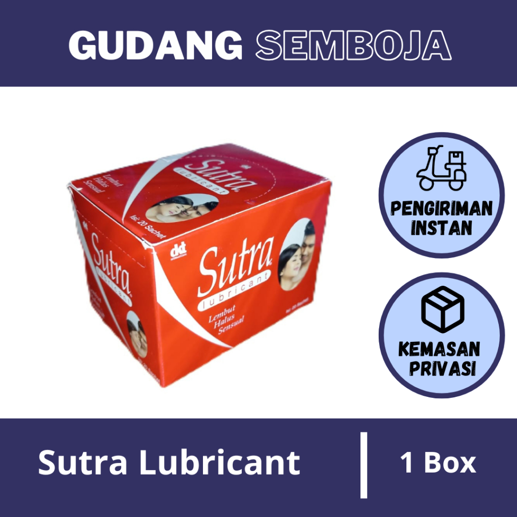 Sutra Lubricant Box isi 20 Sachet / Pelumas sutra Sachet