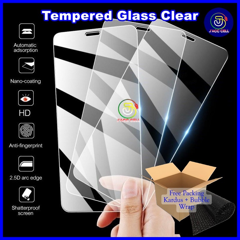 Tempered Glass Clear Universal 4,5 inch/4,7 inch/5 inch/5,3 inch/5,5 inch Anti Gores Kaca TG Bening 