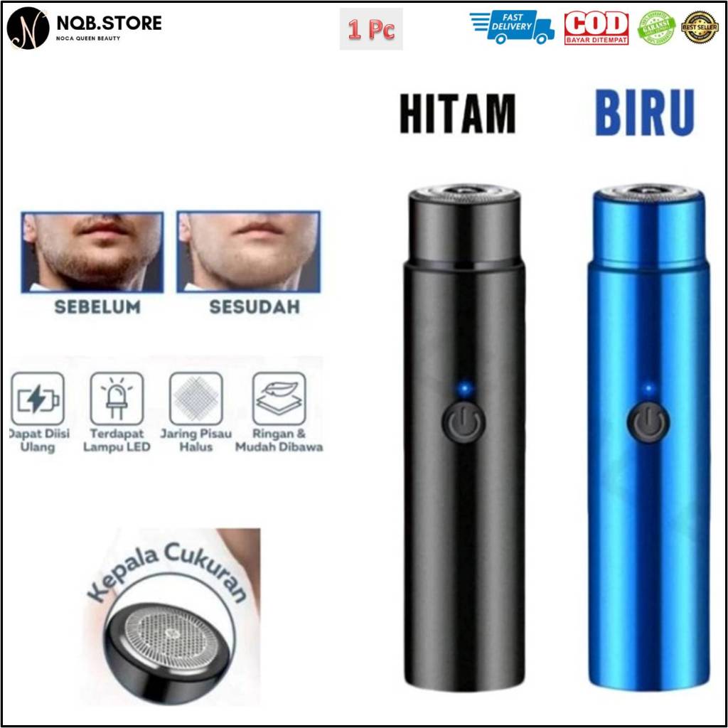 NQB - Alat Cukur Jenggot Elektrik Kecil - Kumis Trimmer Electric Mini Portable SAVER