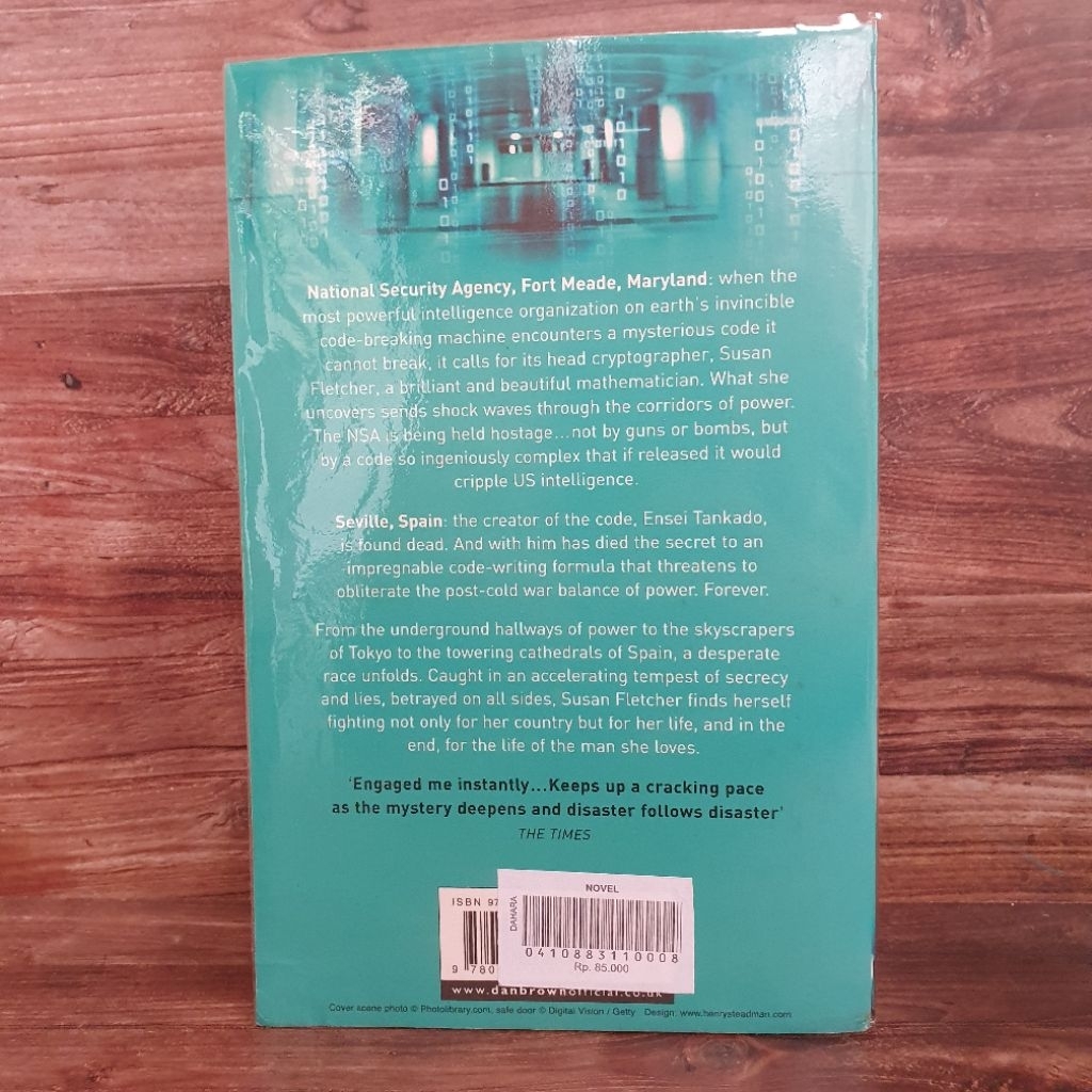 Novel Preloved Digital Fortress by Dan Brown