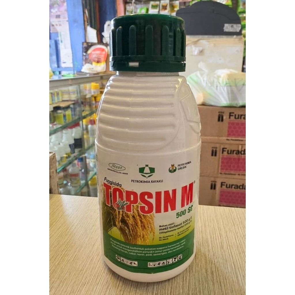 Fungisida Topsin M 500 SC Metil Tiofanat 500ml Obat Patek Antraknosa Busuk Daun Padi