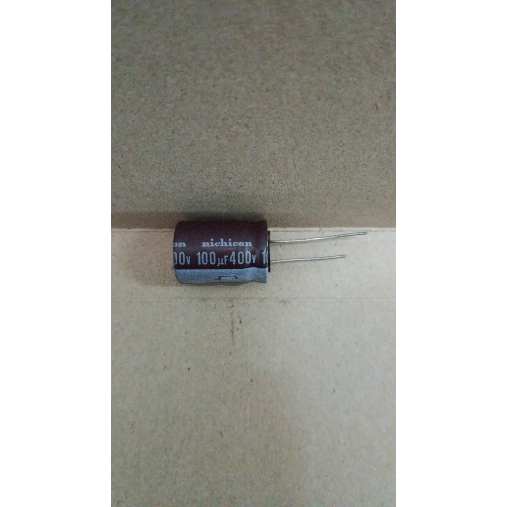 6511 kapasitor elco 100uf 100 uf 400v 400volt 400 volt nichicon