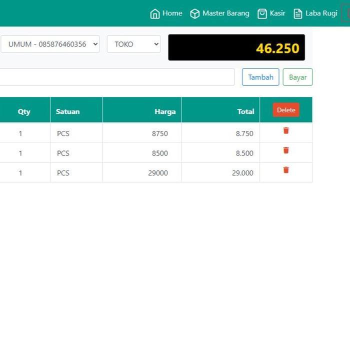 Aplikasi Kasir Software TOKO MInimarket