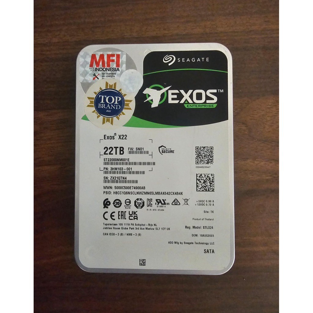 HARD DRIVES 2nd  Seagate Exos X22 22TB / Exos X16 14TB