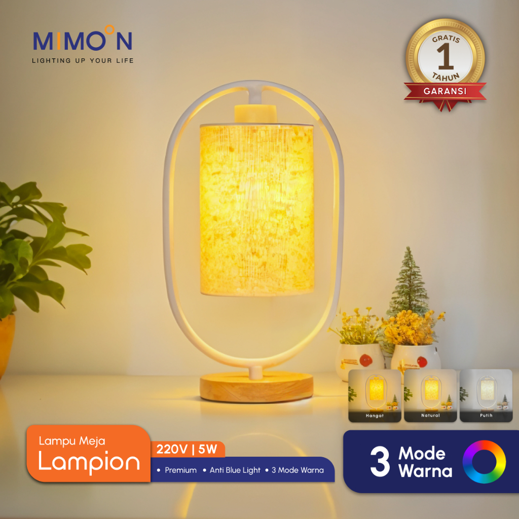 MIMOON Lampu Tidur Kamar Colokan Lampu Tidur Kamar Lampu Led Kamar Lampu Meja Belajar Lampu Tidur Ae