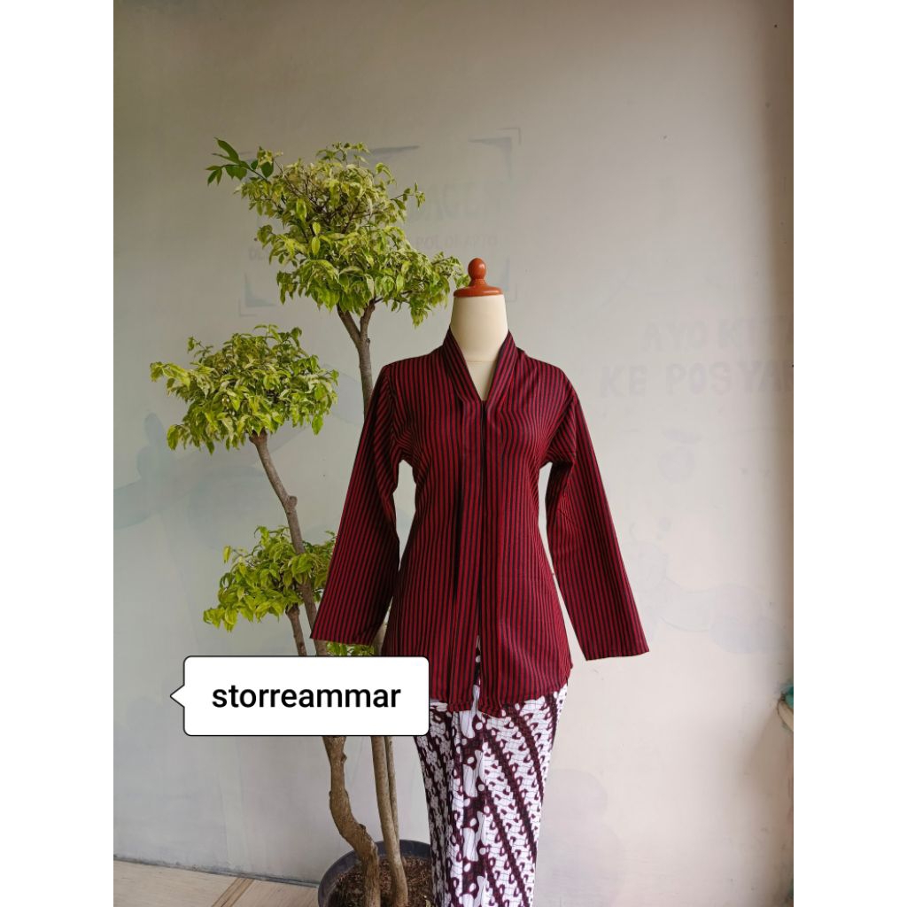 KEBAYA LURIK WANITA KARTINI ROK PLISKET